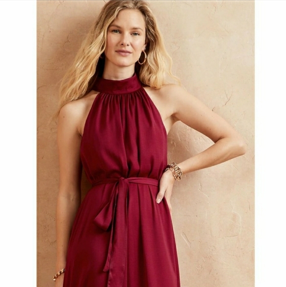 BNWT Banana Republic Red Halter Dress - Picture 3 of 7